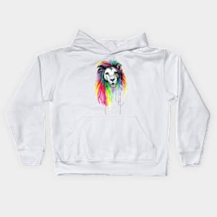 Lion colorful 1 Kids Hoodie